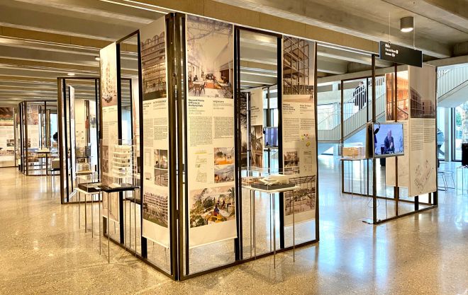 The exhibition is a representation of the journey undertaken by the judging panel as they visited the buildings on the original long list for the EU Mies van der Rohe Award.