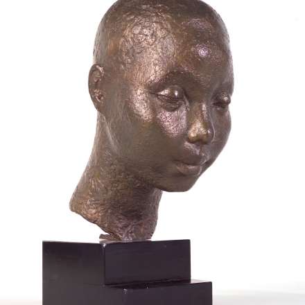 African head in bronze, Dora Gordine