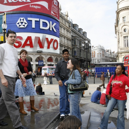 Gathering at Piccadilly Circus