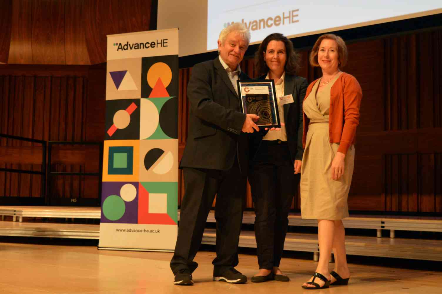 Collecting the Athena SWAN award with Sir Paul Nurse - The Athena SWAN Bronze award for LSPC