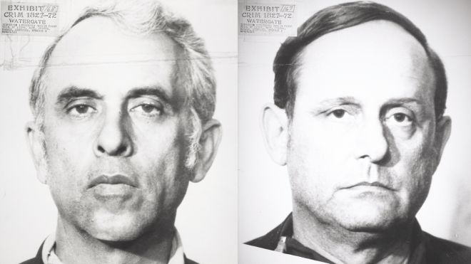 Two of the Watergate burglars, Rolando Martinez and Bernard Barker - Picture credit US National Archives.