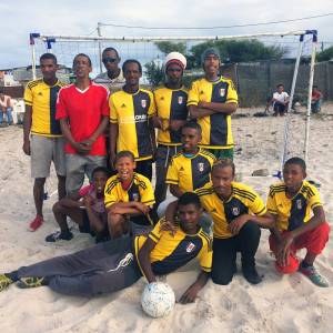 Kingston University geography students kit out youngsters in Fulham Football Club strip during South Africa field trip