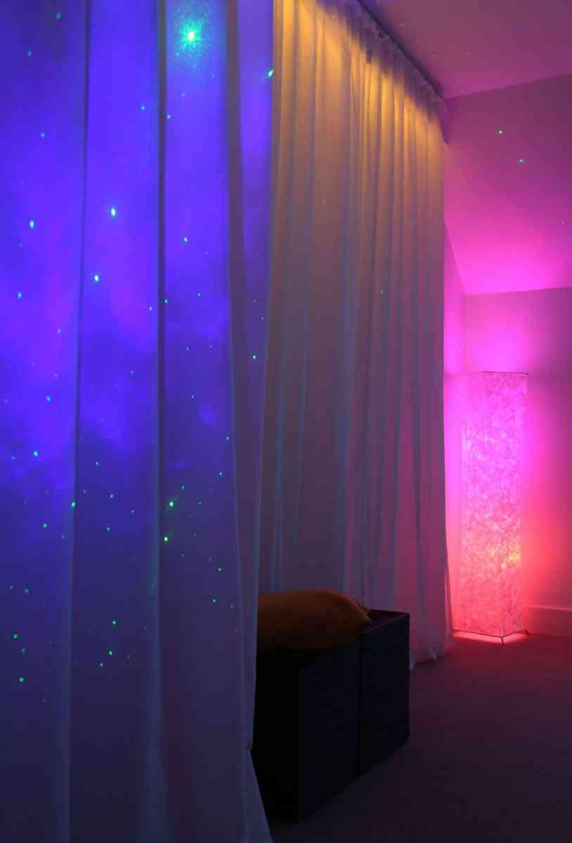 New Sensory Room: colour-changing lights setting the scene