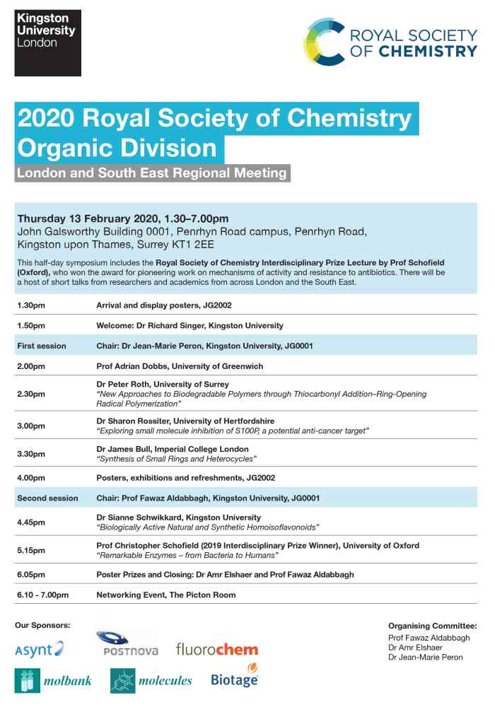 2020 RSC Organic Division, London and South East Regional Meeting