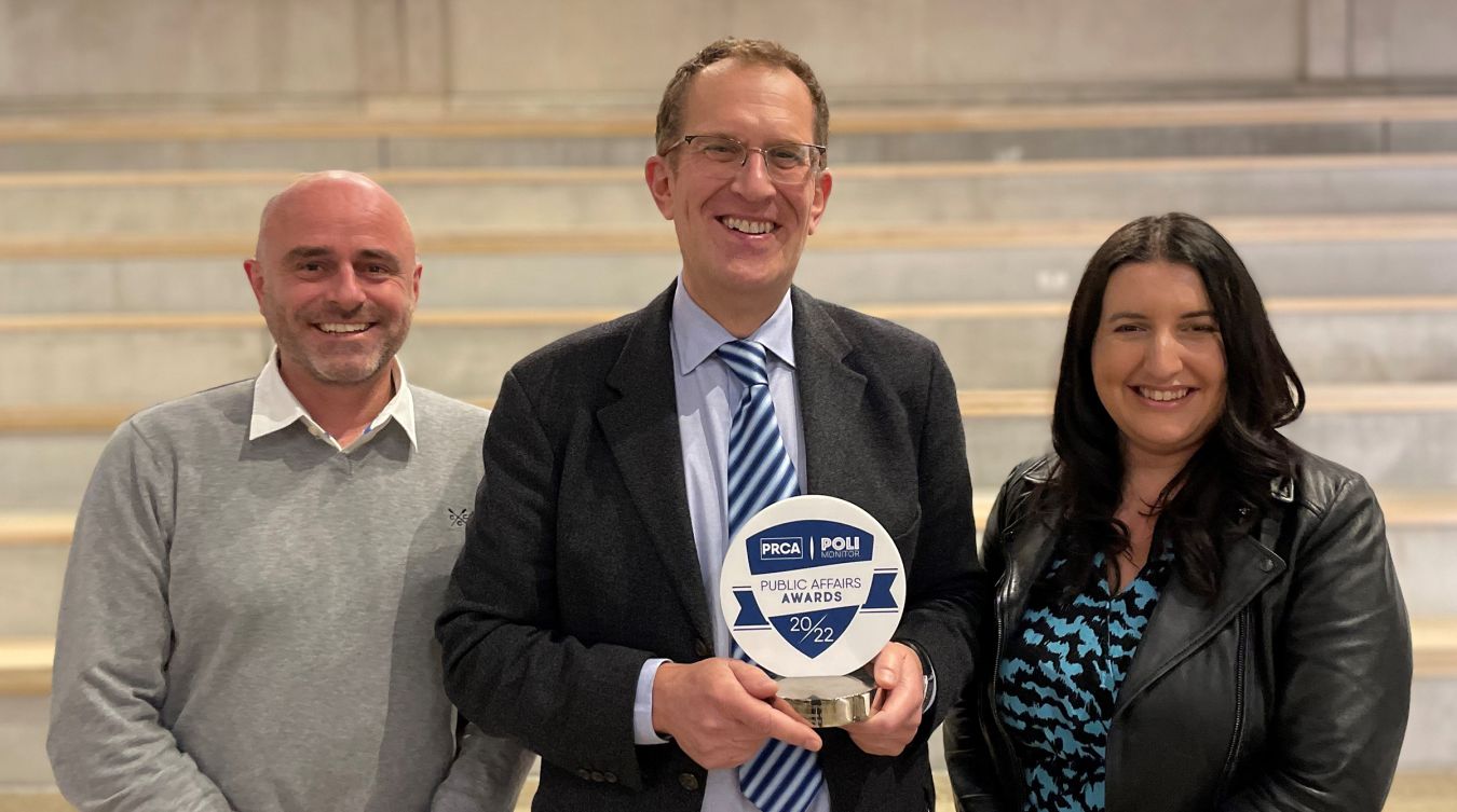 Vice-Chancellor Professor Steven Spier (centre) with future skills campaign workstream leads Alastair Payne (left) and Jen Edwards (right).  