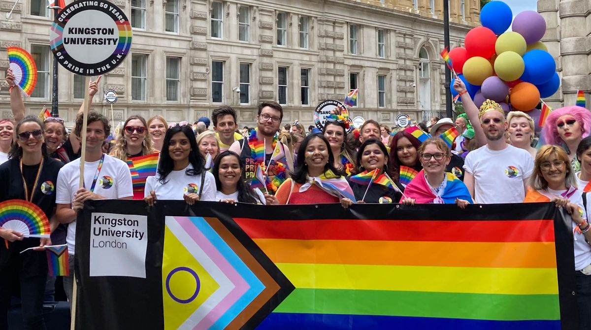 Kingston University joins forces with six London universities to march together on the 50th anniversary of Pride in London 