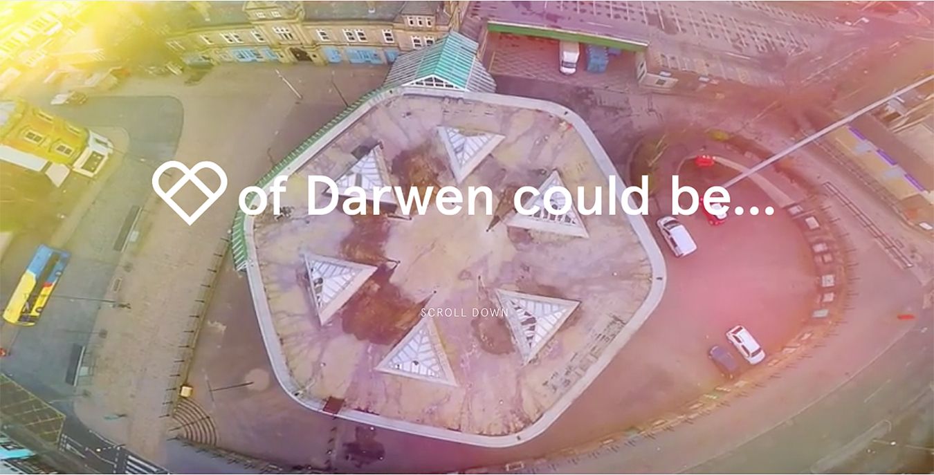 The Heart of Darwen branded website provides a platform for community members to have their say.