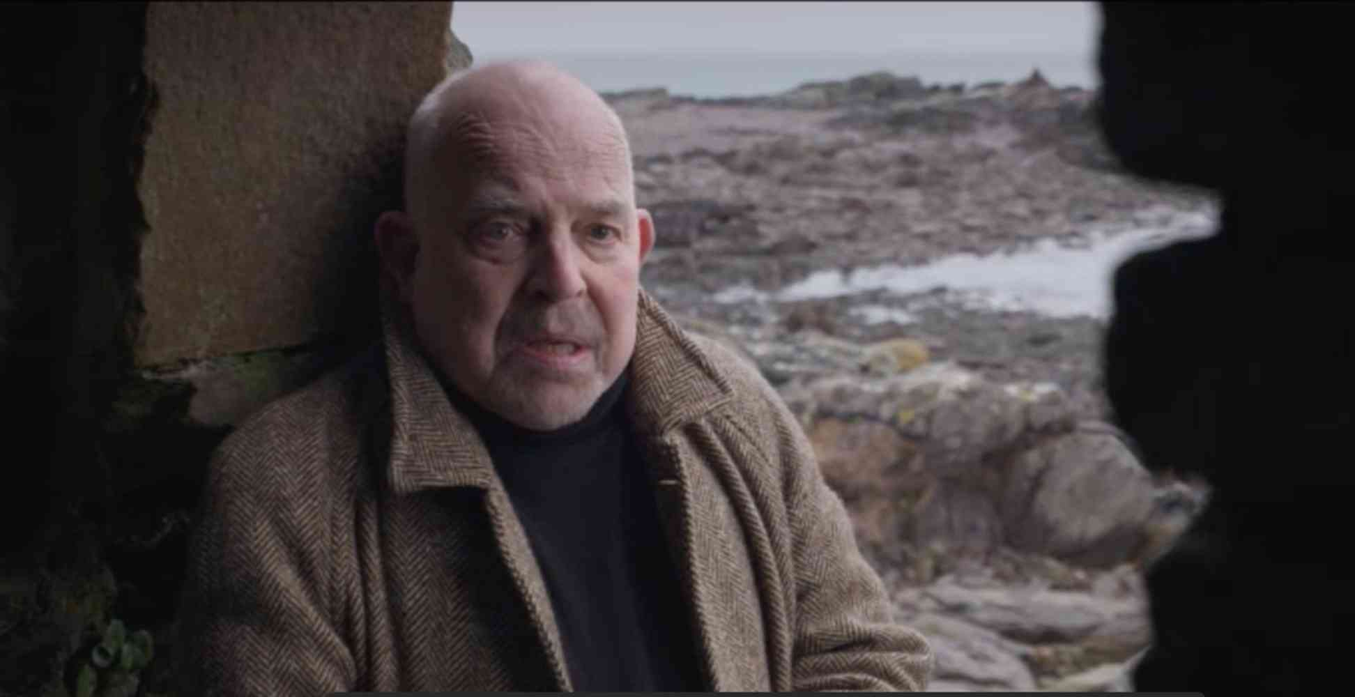 'Conscience and Murder':  Screen grab from drama doc exploring character and transference of text to action - John Shrapnel (UK) plays Claudius in the moment of confession: 'Philosopher's Hamlet'