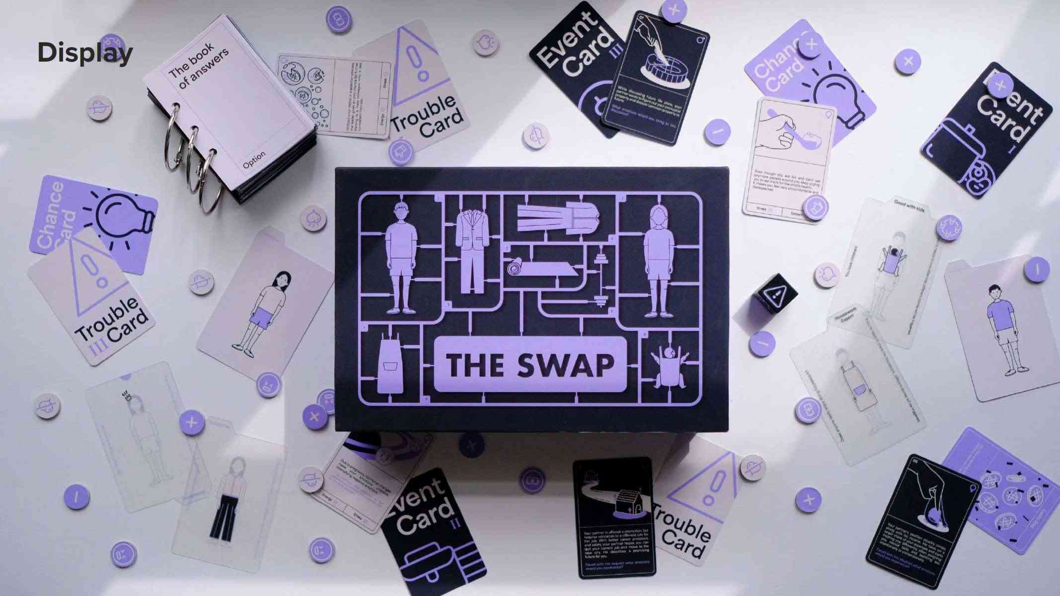 The Swap - A board game designed to reconstruct gender role ideologies by challenging inequalities and platforming discussion. By Shuozhen Fan