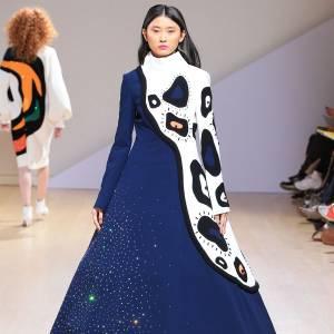 Kingston University fashion graduate combines art and science to create bold collection at MA Fashion show