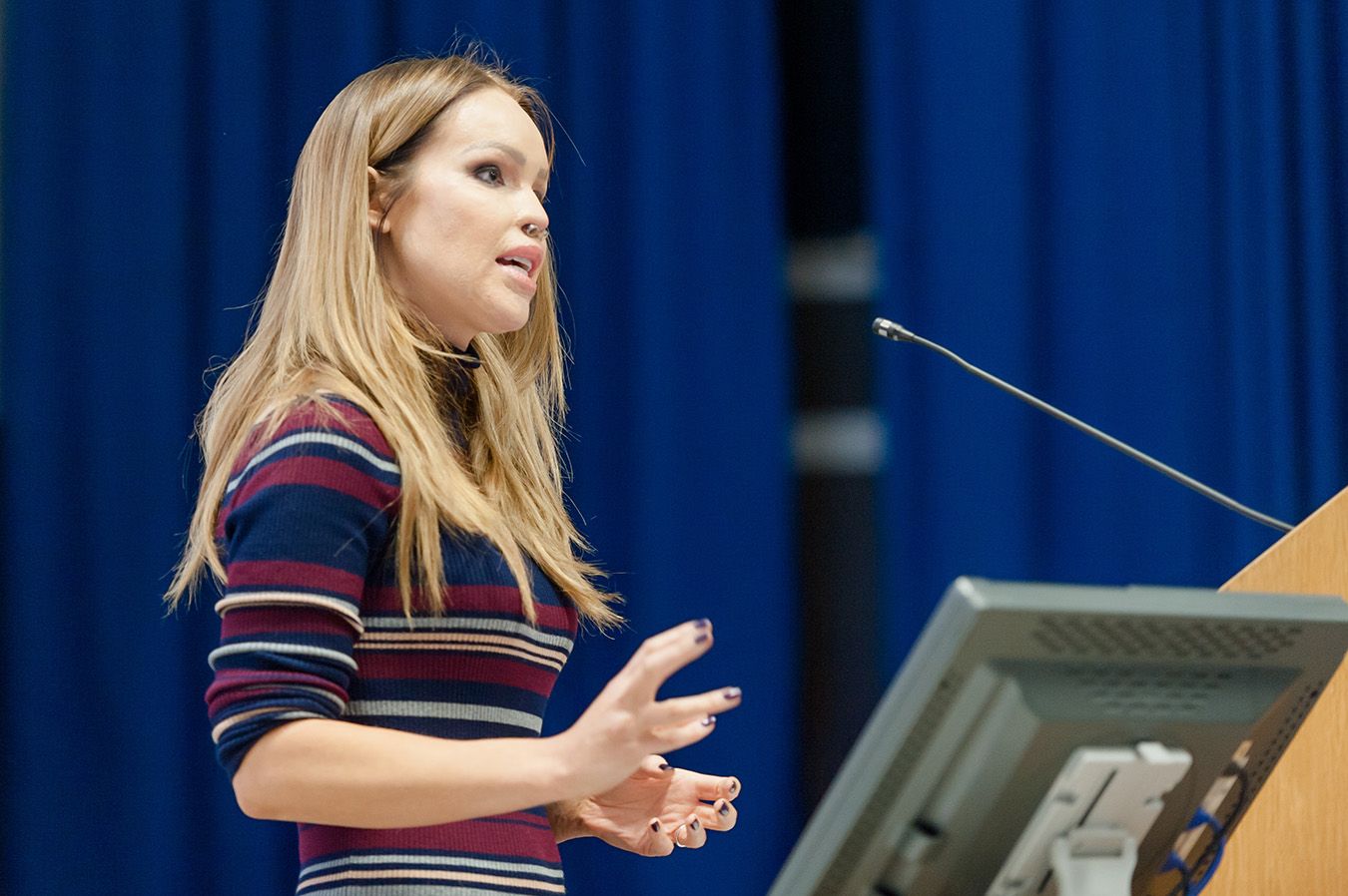Acid attack survivor Katie Piper told an audience of more than 200 students at Kingston University  how she had learned to hold onto hope