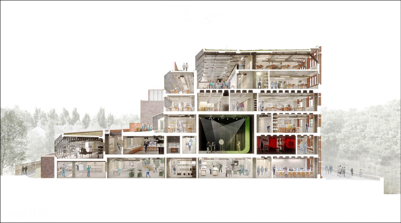 A perspective cross section of how Kingston School of Art will look once the refurbishment has been completed