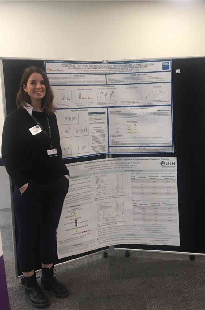 Grace Broadberry presenting her NMR work - Drug discovery and synthesis symposium, Kingston University. 2019