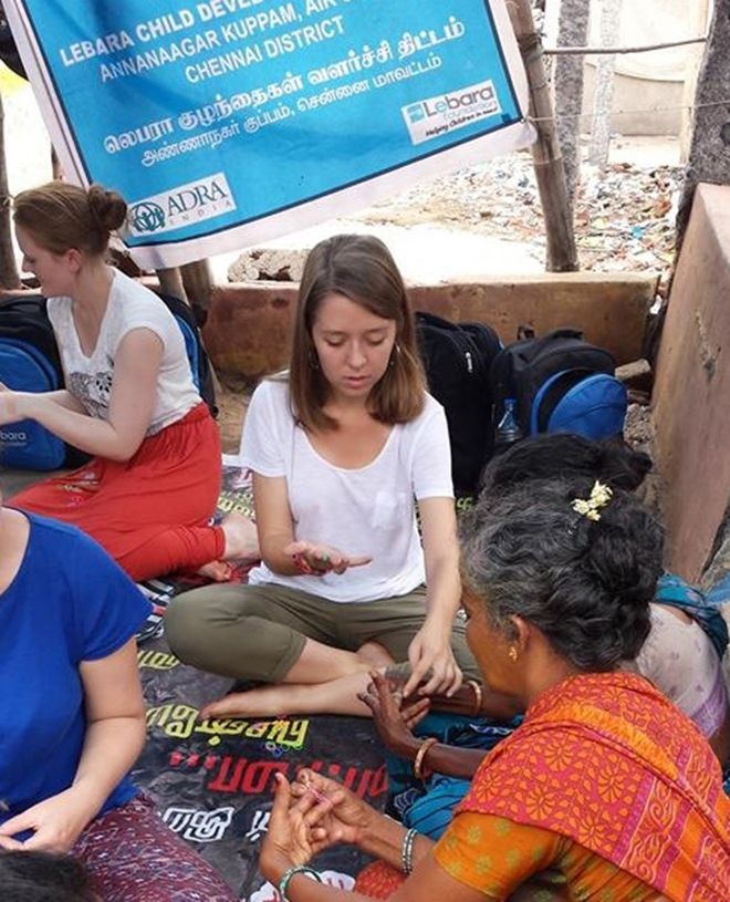 MA English Literature student Jessica Farrugia worked with people displaced by the 2004 tsunami during the Lebara Foundation-sponsored visit to India.