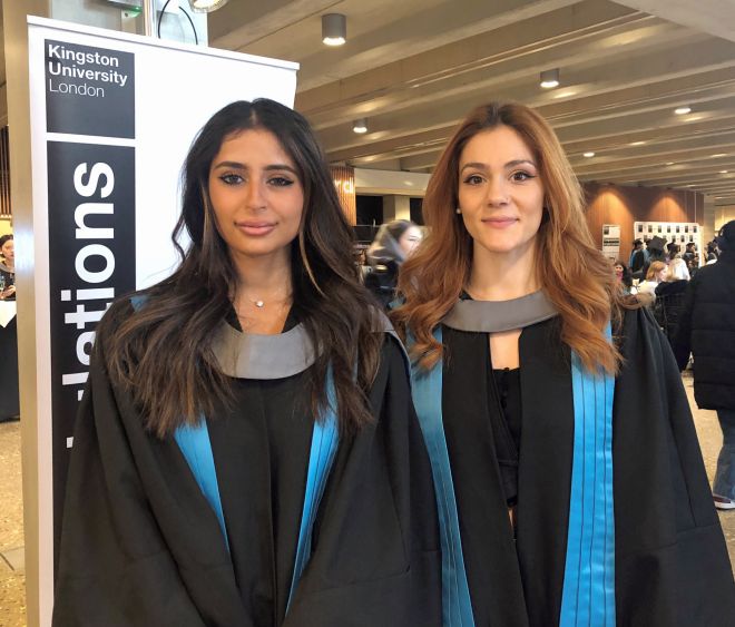 Sabrina Said and Sofia Koulta graduated in January at a ceremony at the Rose Theatre.