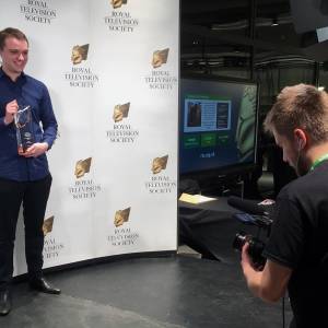 Illustration animation graduate collects gong at Royal Television Society regional student awards