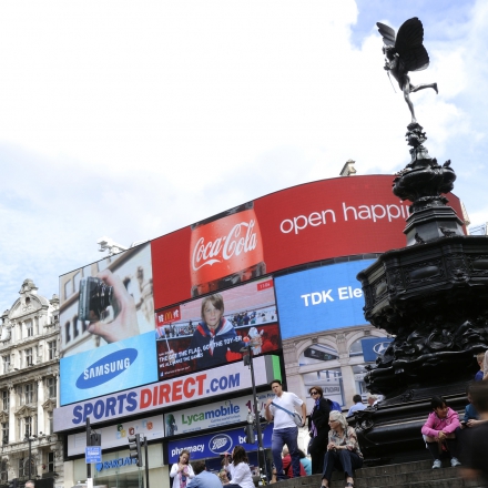 Piccadilly Circus is the heart of the West End