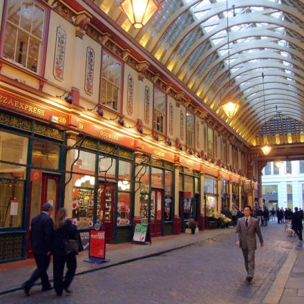 Historic shopping arcade in the heart of London