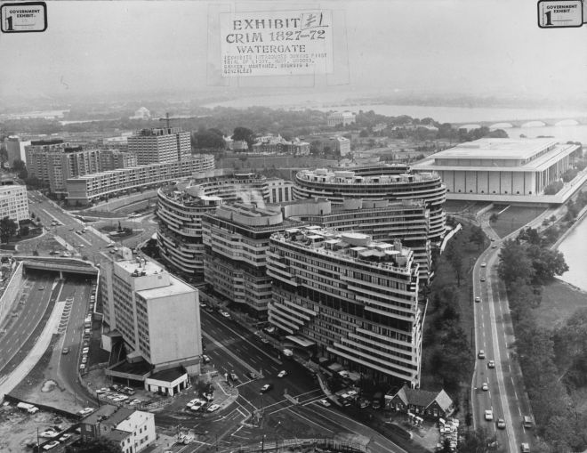 Watergate, the scene of the Democratic National Committee headquarters burglary  in 1972. Picture credit - US National Archives .