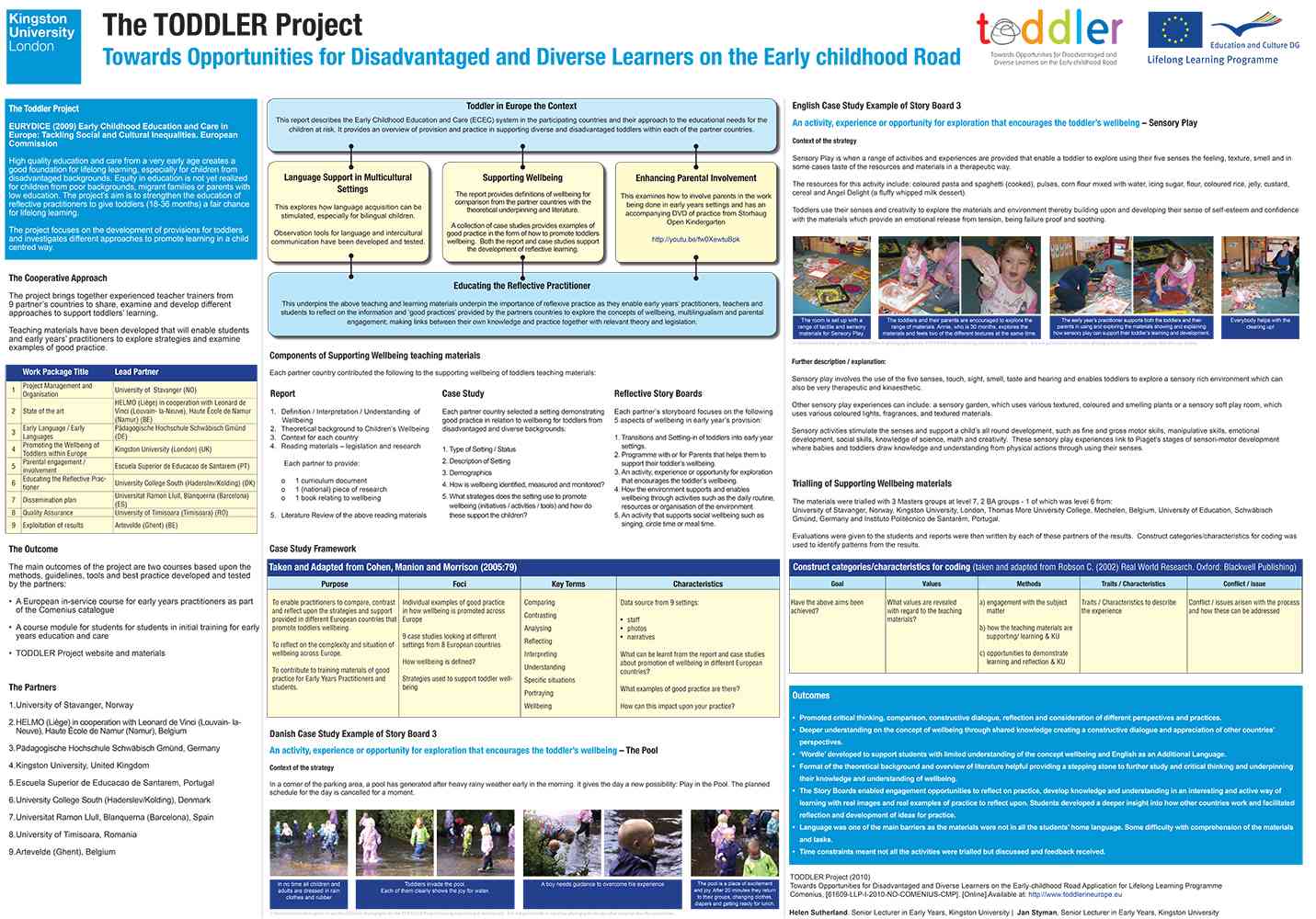 TODDLER Project - TODDLER Project poster on the Intellectual Output lead by Kingston University.