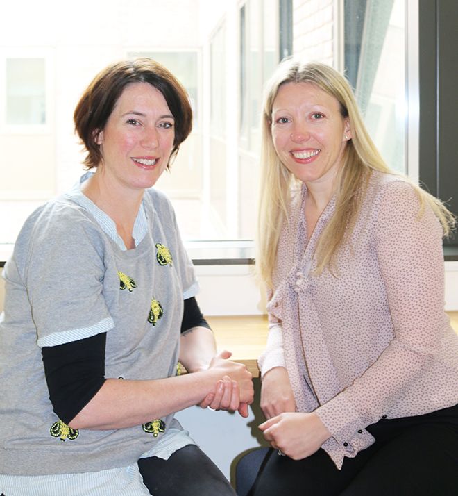 A photo of Dr Rachel Lewis and Dr Joanna Yarker who co-direct the masters coDr Rachel Lewis and Dr Joanna Yarker who co-direct the MSc in Occupational and Business Psychology at Kingston Universityurse