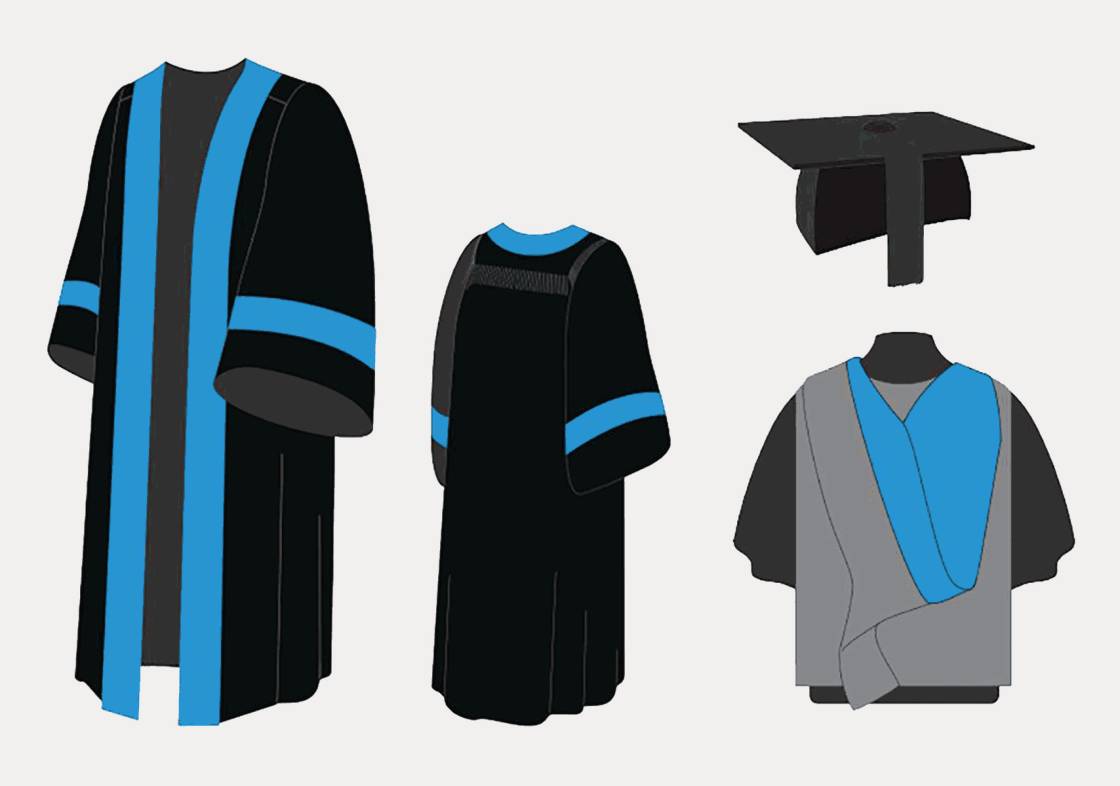 Integrated masters gown