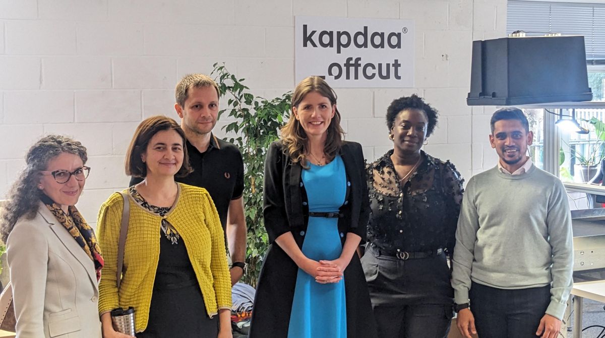 Government minister Michelle Donelan visits AI powered sustainable fashion brand partnered with Kingston University 