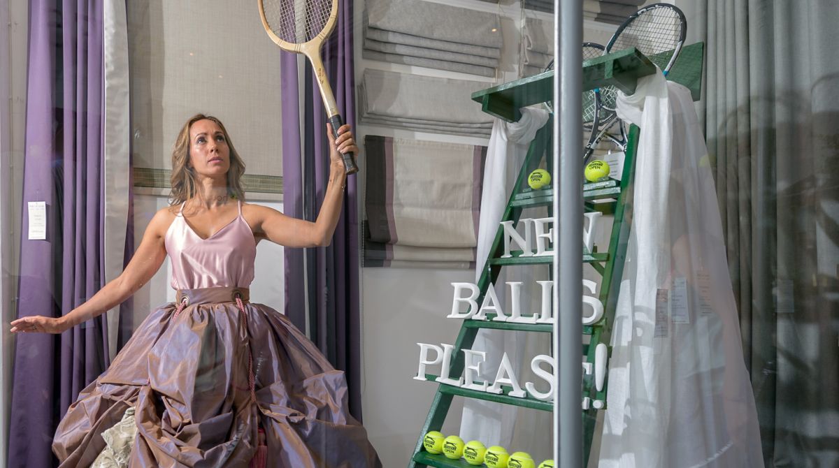 Designers serve up a treat as fashion collections dress Wimbledon windows to mark start of tennis tournament and wow Kingston shoppers in Bentalls showcase