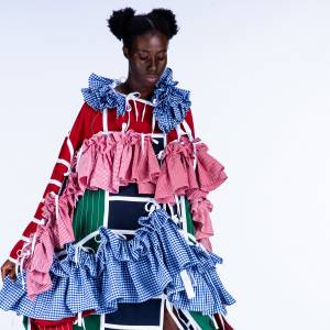 Repurposed school uniforms and plant-dyed clothing among sustainable collections produced by Kingston School of Art fashion students 