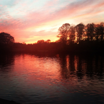 An autumn sunset at Kingston riverside 