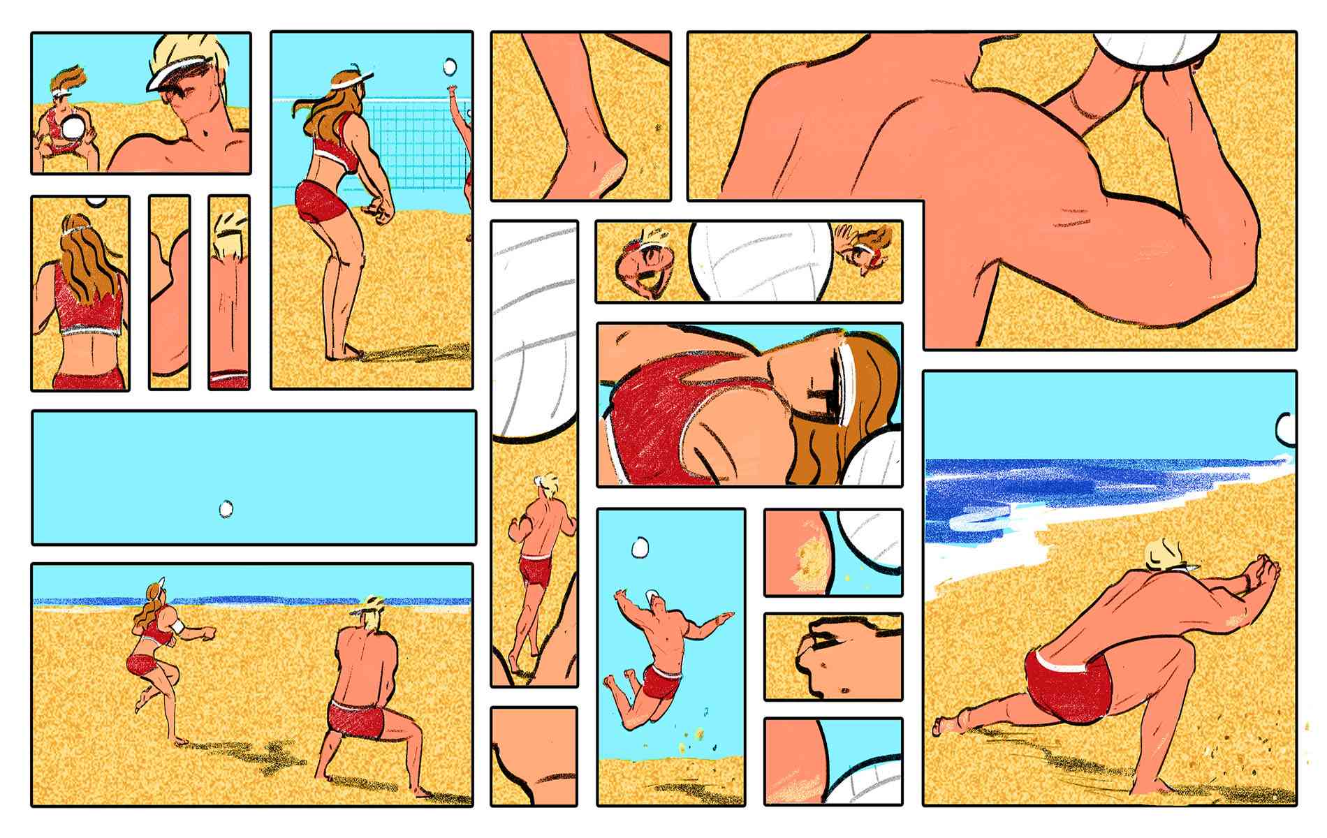 Beach Volleyball - Jiye Kim, Illustration Animation BA(Hons), 2017    