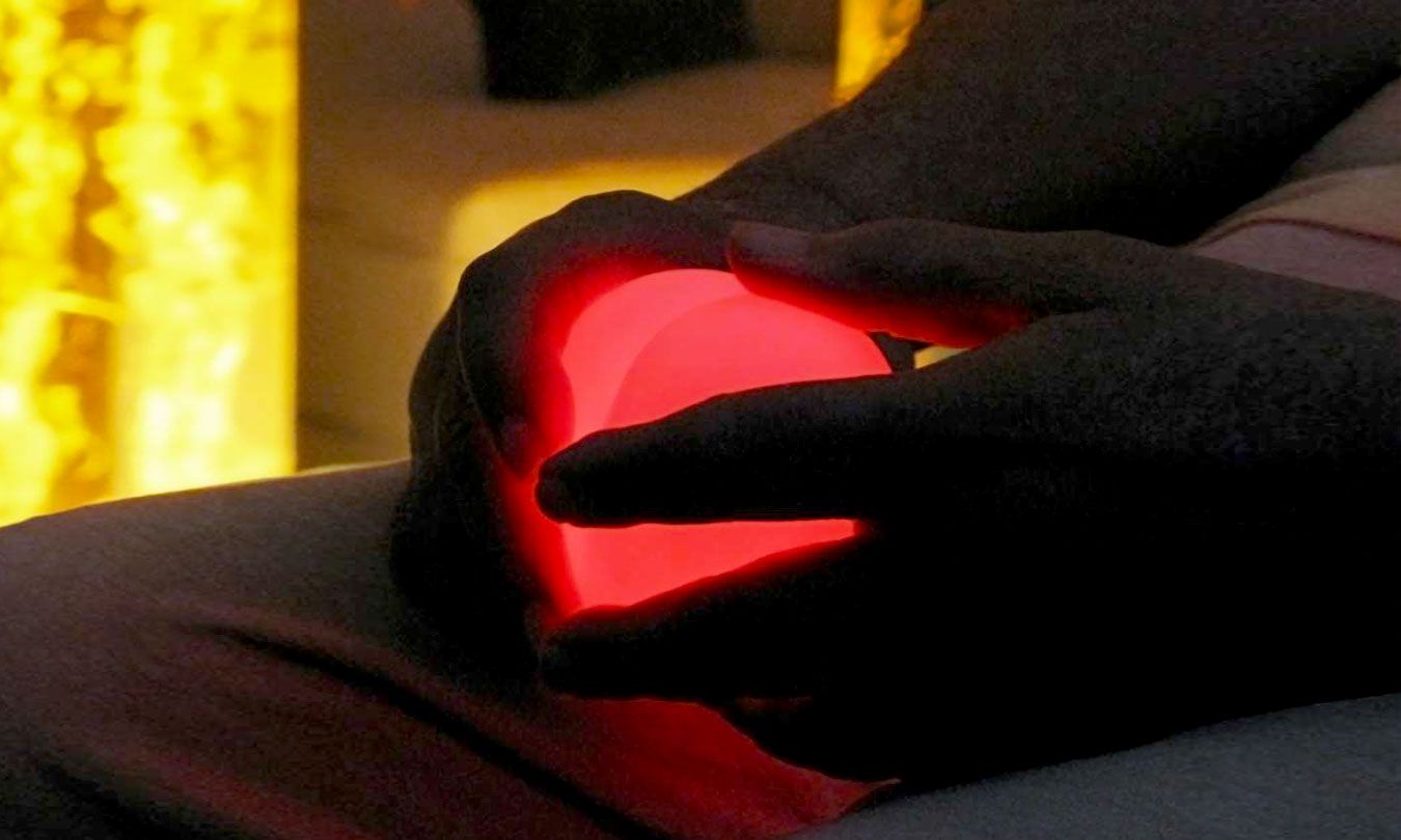 Glowing heart – example of an illuminated,  programmable, tactile item to be held by user