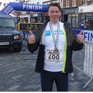 Kingston University graduate gets his running shoes on to raise funds for care leavers in Royal Borough of Kingston 10-mile challenge 
