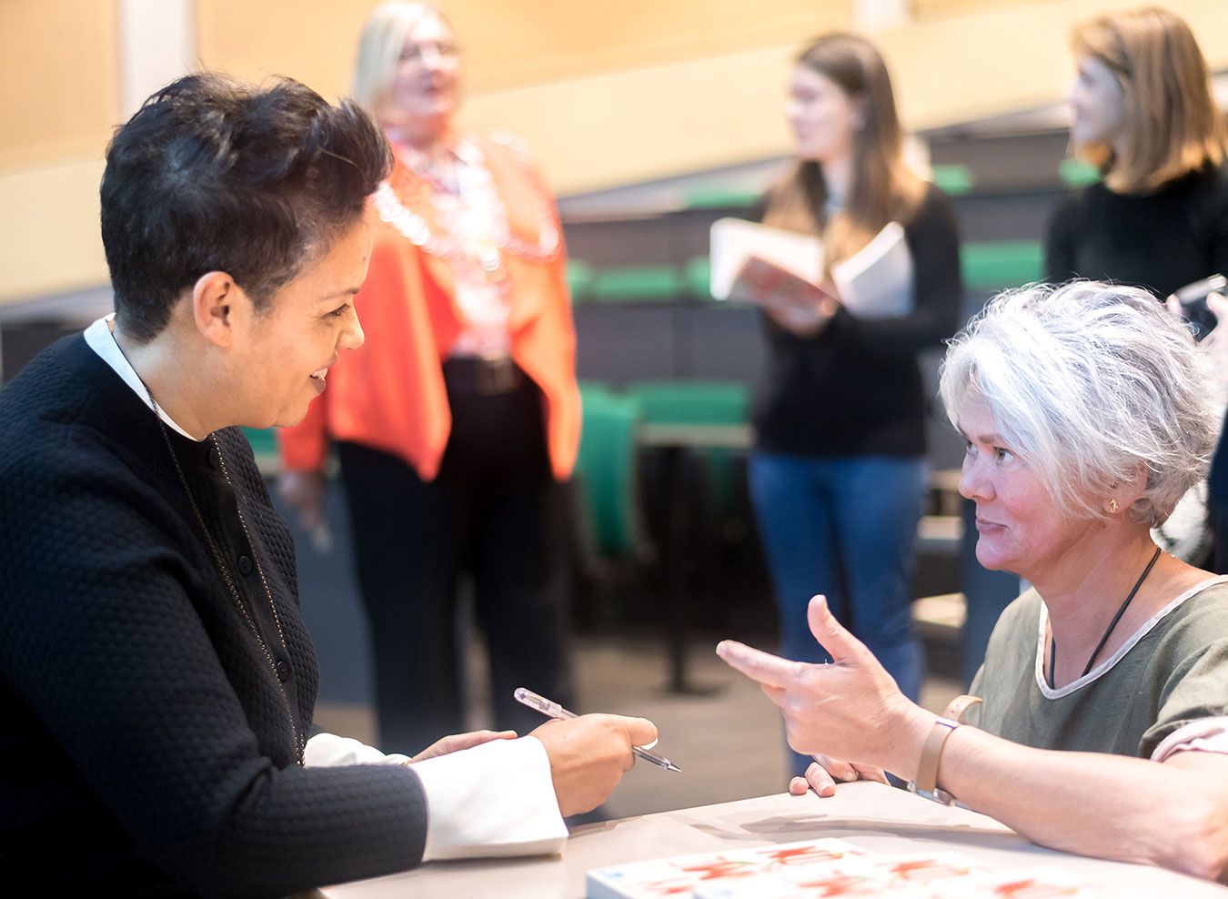 Local teacher and book club member Brigid Wood was delighted to meet the author of My Name is Leon.