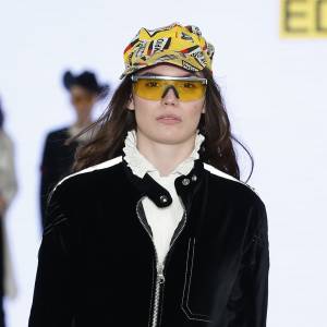 Kingston School of Art designer Edie Ashley pays tribute to her trailblazing grandmother Laura Ashley in cowgirl and biker themed Graduate Fashion Week collection 
