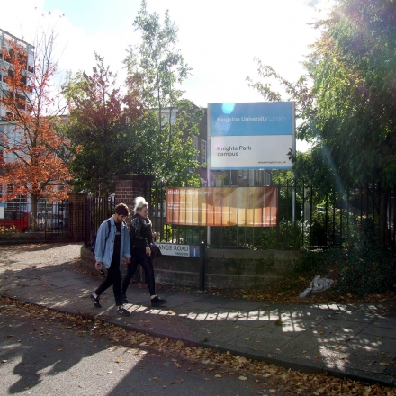 The Grange Road entrance to Knights Park campus