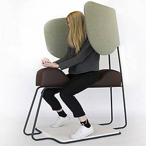 Kingston University product and furniture design student comes up with concept for meditation chair to help tired travellers unwind during airport stopovers