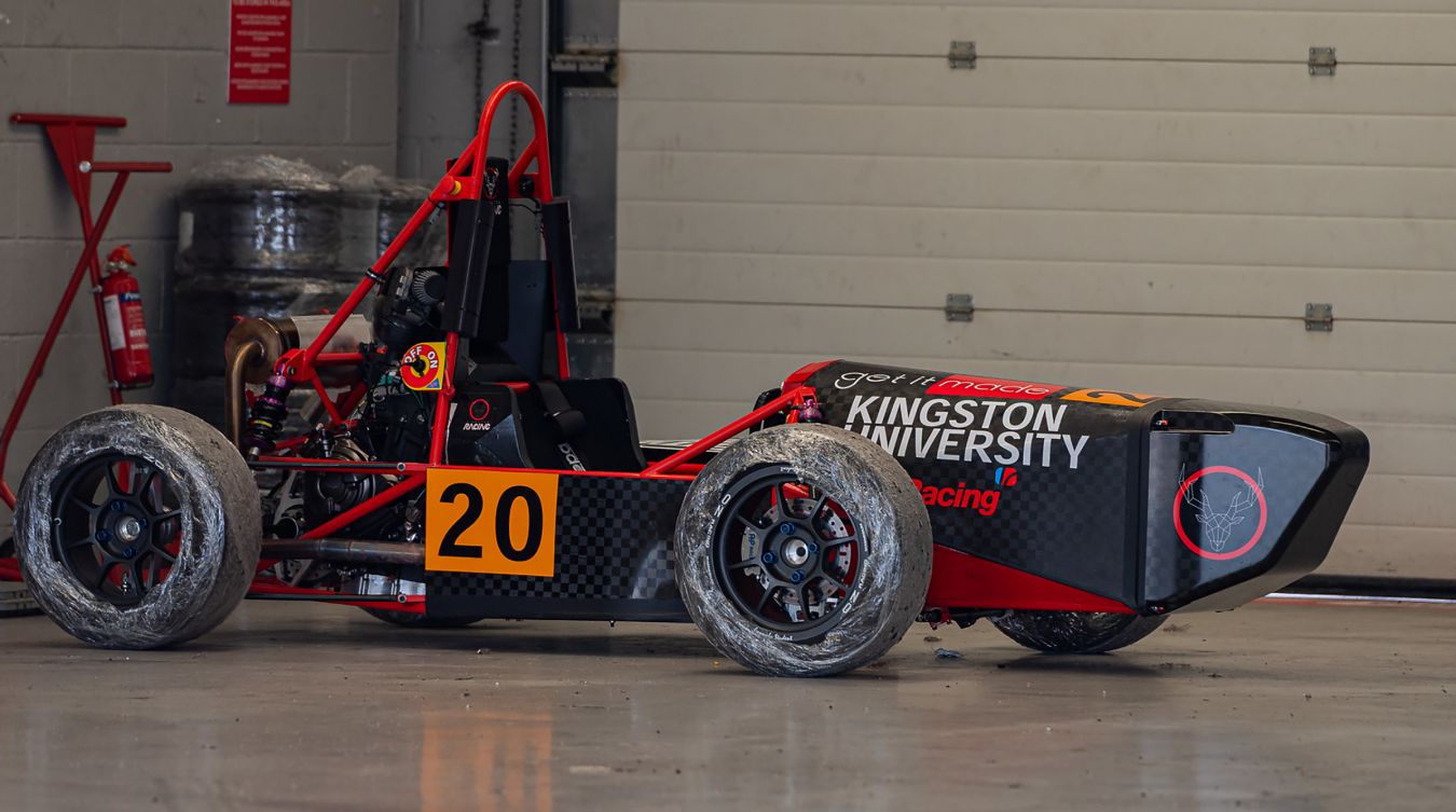 This year's Kingston University Formula Student car at Silverstone.