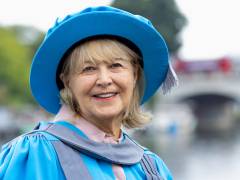 Former Bupa CEO Val Gooding CBE recognised with honorary doctorate during Kingston University graduation ceremony at Rose Theatre