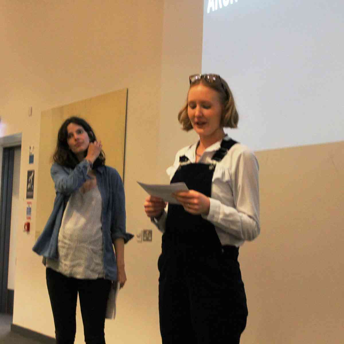 Amy Greenhough and Charlotte Stroud introduce the conference