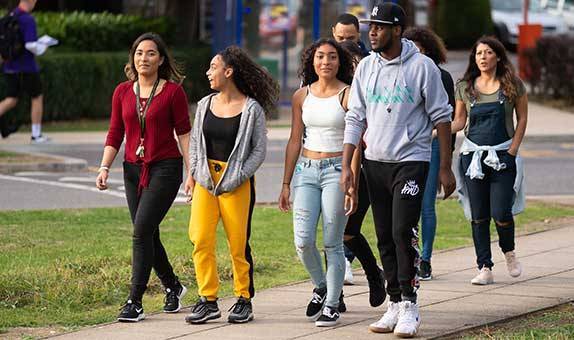 A group  of Kingston University students