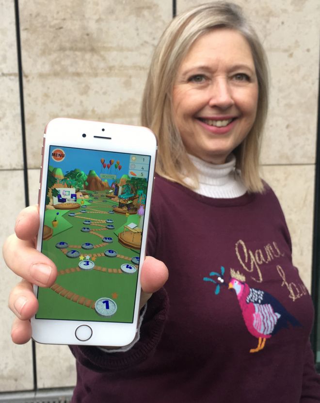 Games processes lecturer Hope Caton wanted to combine fun gaming with educational messages in a smartphone app.