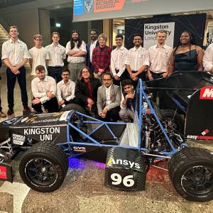 Kingston University's racing team unveil Formula Student Car at Town House ahead of race at Silverstone 