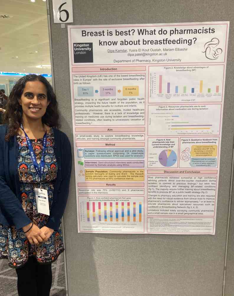 Poster Presentation at The Royal Pharmaceutical Society Annual Conference 2023 - Breastfeeding Knowledge, Training and Attitudes in Community Pharmacists
