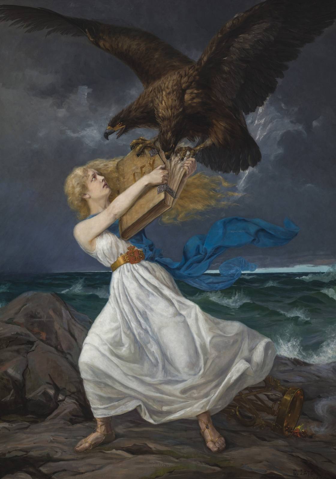 Edvard Isto, Attack, 1899, oil on canvas,  National Museum of Finland, Helsinki