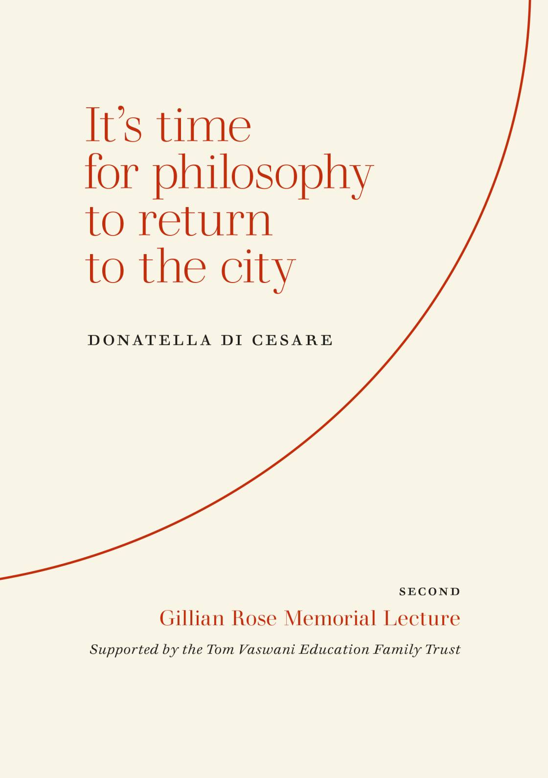 Cover of It's time for philosophy to return to the city
