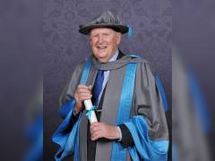 85-year-old Member of House of Lords extols benefits of lifelong learning as he collects PhD from Kingston University
