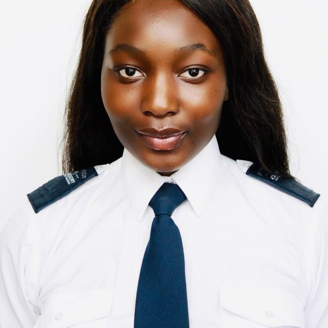 Second year student Michelle Godfrey has a goal of becoming a commercial airline pilot for British Airways..