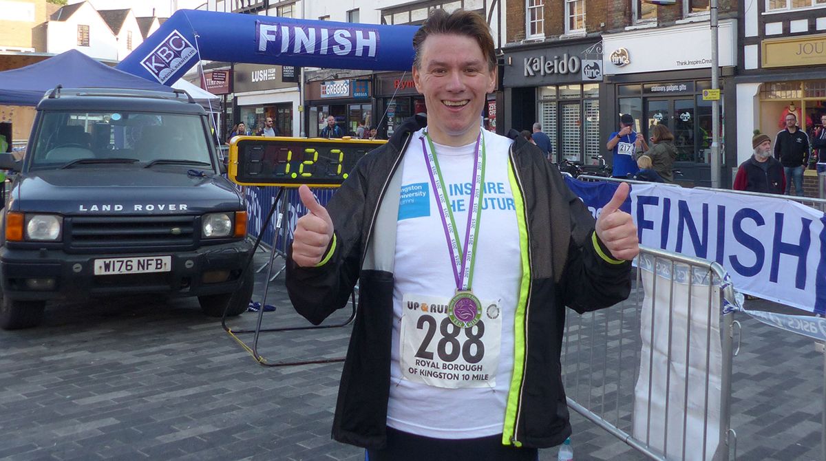 Kingston University graduate gets his running shoes on to raise funds for care leavers in Royal Borough of Kingston 10-mile challenge 