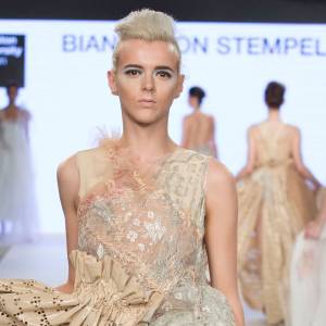 Visually impaired Kingston University fashion student Bianca Von Stempel makes waves with braille-inspired Graduate Fashion Week collection
